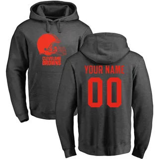 Men's Custom Cleveland Browns Pro Line by Ash Custom One Color Pullover Hoodie